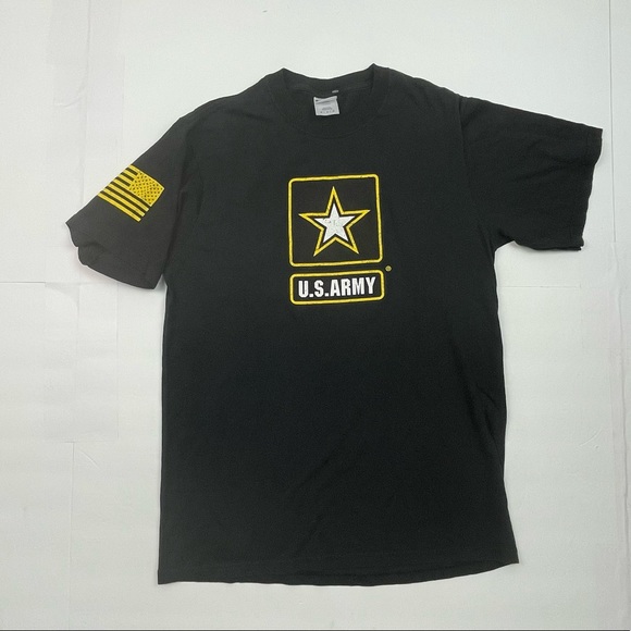 Vintage 2000s Army Strong Military USA BLACK T SHIRT - Picture 2 of 8